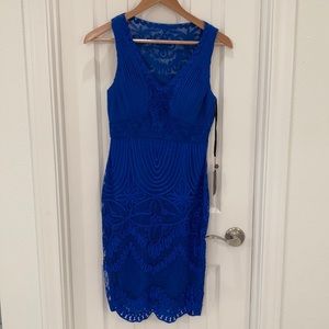 Sue Wong cobalt blue lace dress, size 2